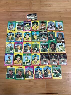 1975 Topps Oakland A's Baseball Card Lot 35 Cards Vintage Athletics Duplicates